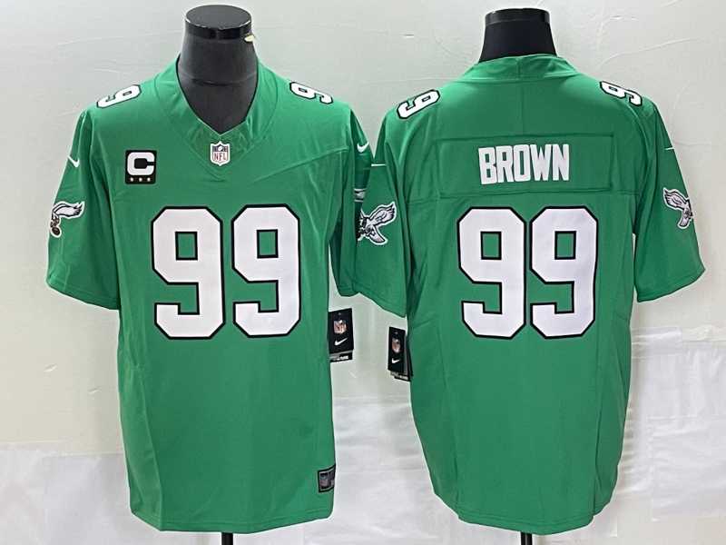Men's Philadelphia Eagles #99 Jerome Brown Green 2023 F.U.S.E. Vapor Untouchable With C Patch Stitched Football Jersey,We sell and wholesale Men's Philadelphia Eagles #99 Jerome Brown Green 2023 F.U.S.E. Vapor Untouchable With C Patch Stitched Football Jersey on line form chian!
